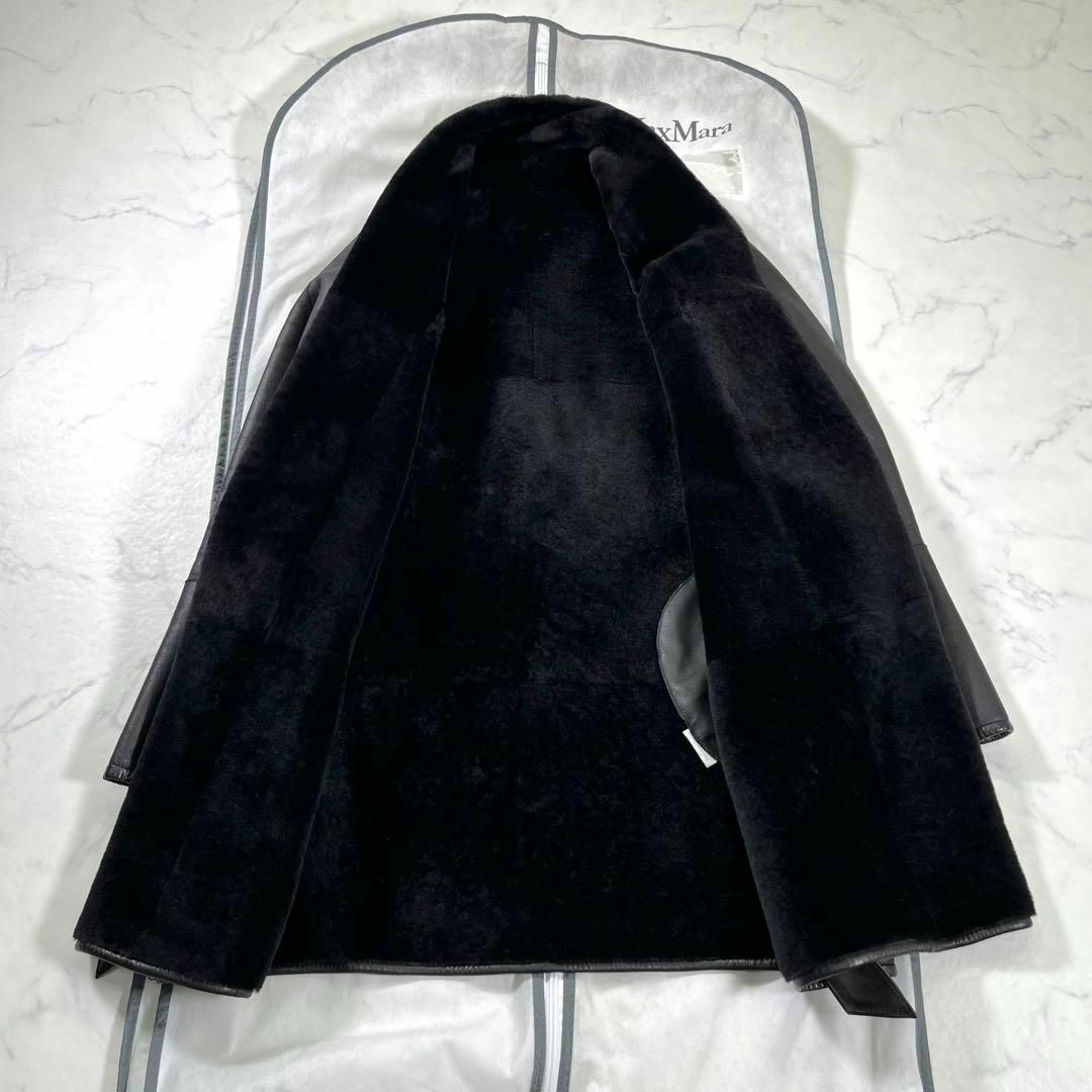 極美品】Max Mara マックスマーラ 最高級白タグ ラムレザーガウン