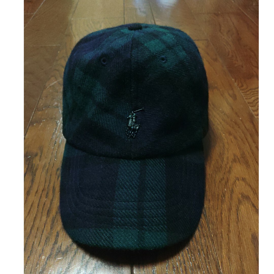 POLO RALPH LAUREN(ポロラルフローレン)のPOLO RALPH LAUREN　キャップ　革ベルト　ウール　チェック メンズの帽子(キャップ)の商品写真