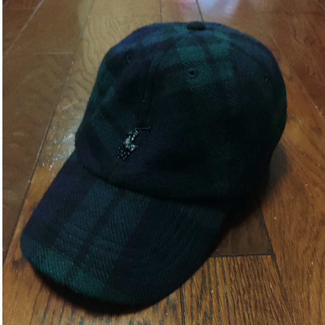 POLO RALPH LAUREN(ポロラルフローレン)のPOLO RALPH LAUREN　キャップ　革ベルト　ウール　チェック メンズの帽子(キャップ)の商品写真