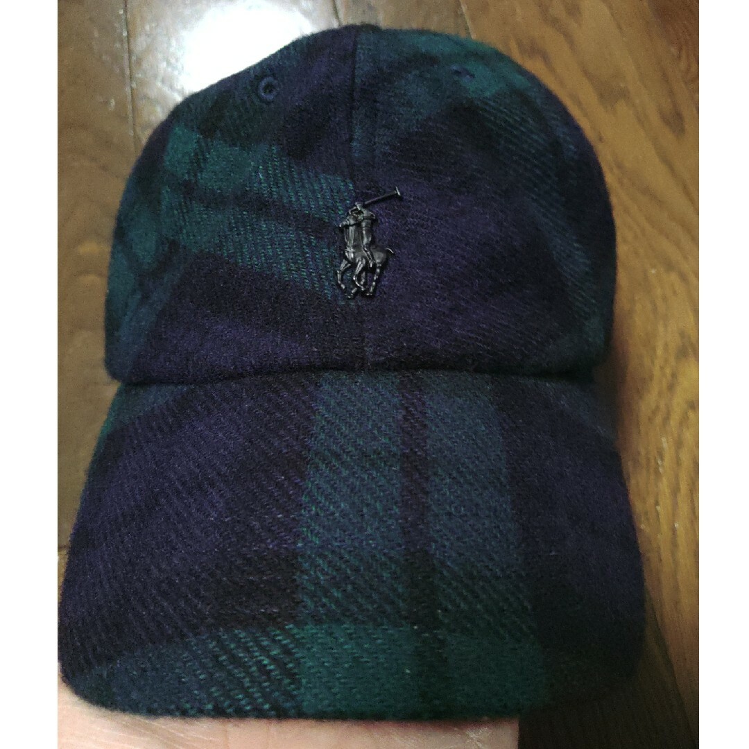 POLO RALPH LAUREN(ポロラルフローレン)のPOLO RALPH LAUREN　キャップ　革ベルト　ウール　チェック メンズの帽子(キャップ)の商品写真