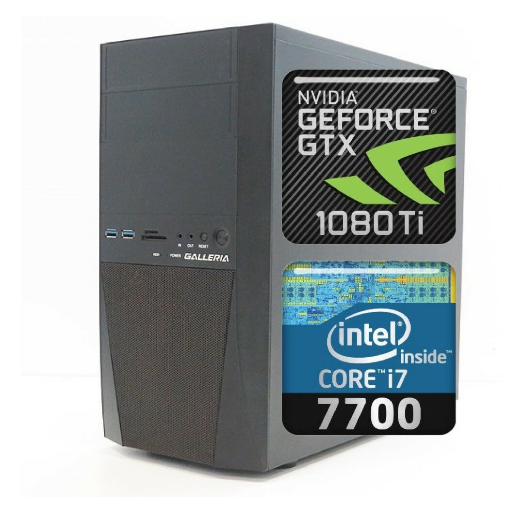 ゲーミングPC i7-7700 3.6 16GB GTX 1080 8GB-