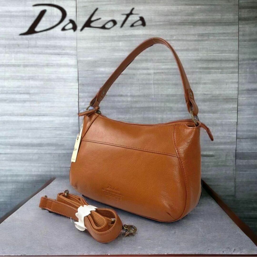 ￥29700円＊サイズ【未使用品】DAKOTA リバティ 2WAYショルダーバッグ レザー　ブラウン