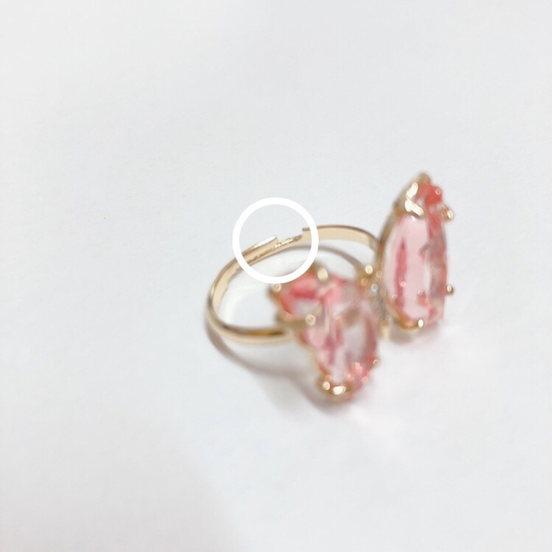 DEUXIEME CLASSE(ドゥーズィエムクラス)の【新品】butterfly shimmer ring / puff pink レディースのアクセサリー(リング(指輪))の商品写真