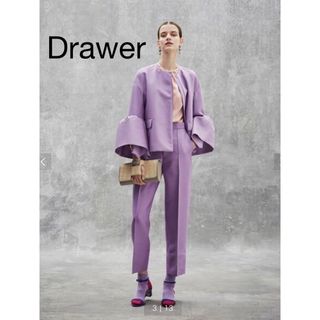 Drawer - ドゥロワー、コットンツイルテープパンツの通販 by