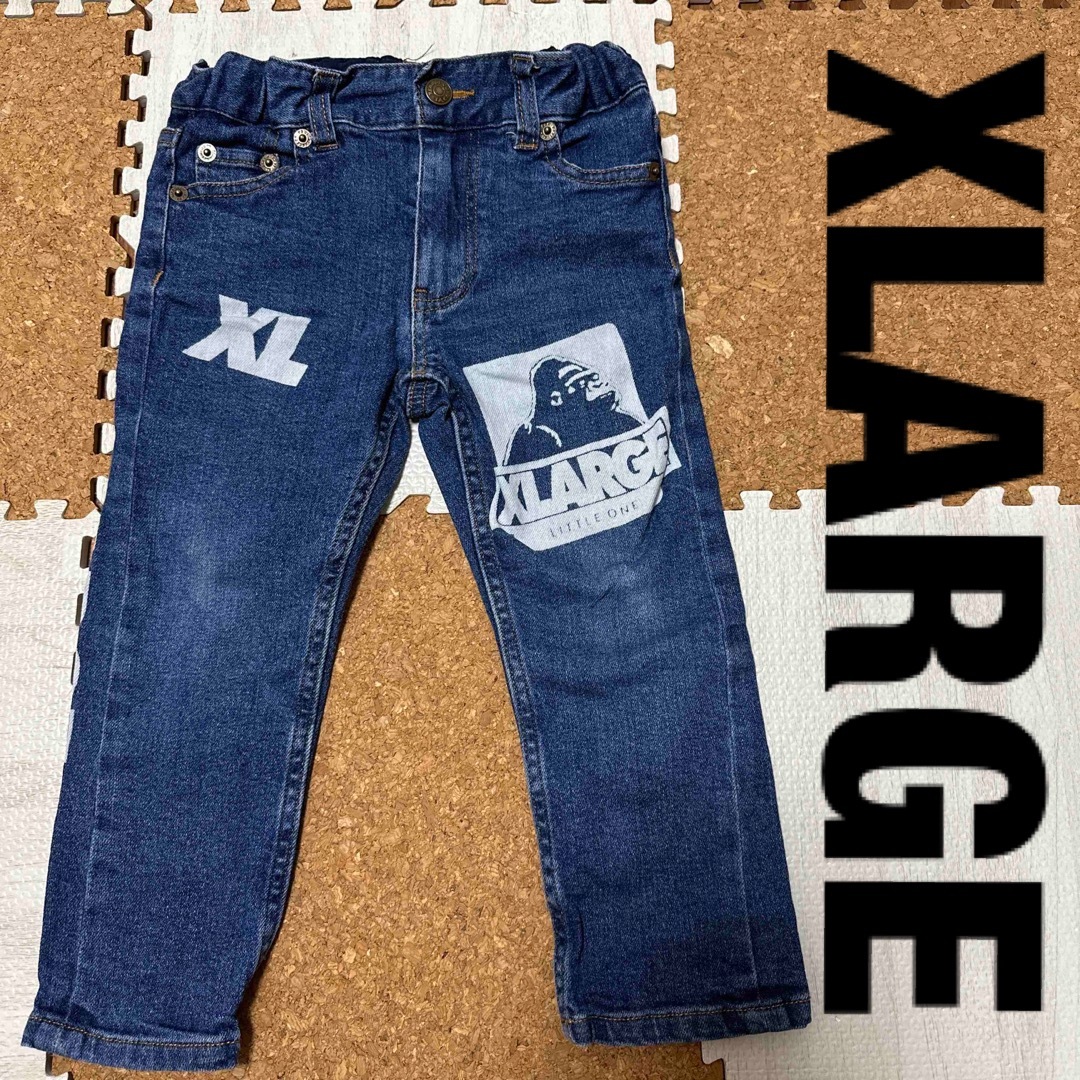 XLARGE(エクストララージ)のエクストララージ　デニム　パンツ キッズ/ベビー/マタニティのキッズ服男の子用(90cm~)(パンツ/スパッツ)の商品写真