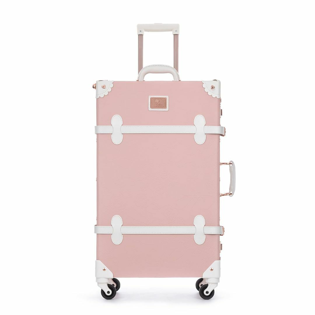 【色: Pink】スーツケース キャリーケース 超細繊維PU 防水 傷にくい 汚