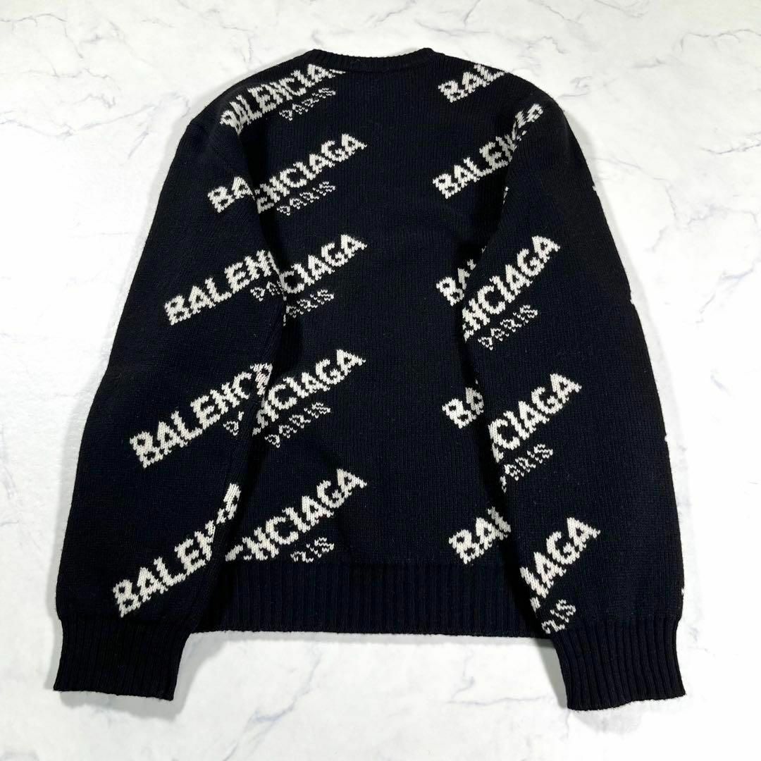 極美品】BALENCIAGA バレンシアガ ジャガードロゴニット セーター ...