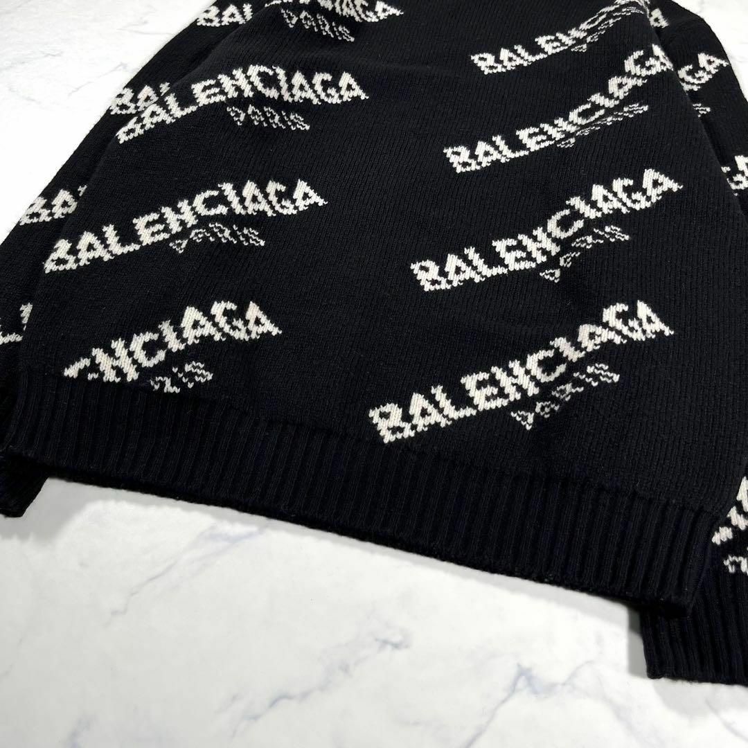 極美品】BALENCIAGA バレンシアガ ジャガードロゴニット セーター