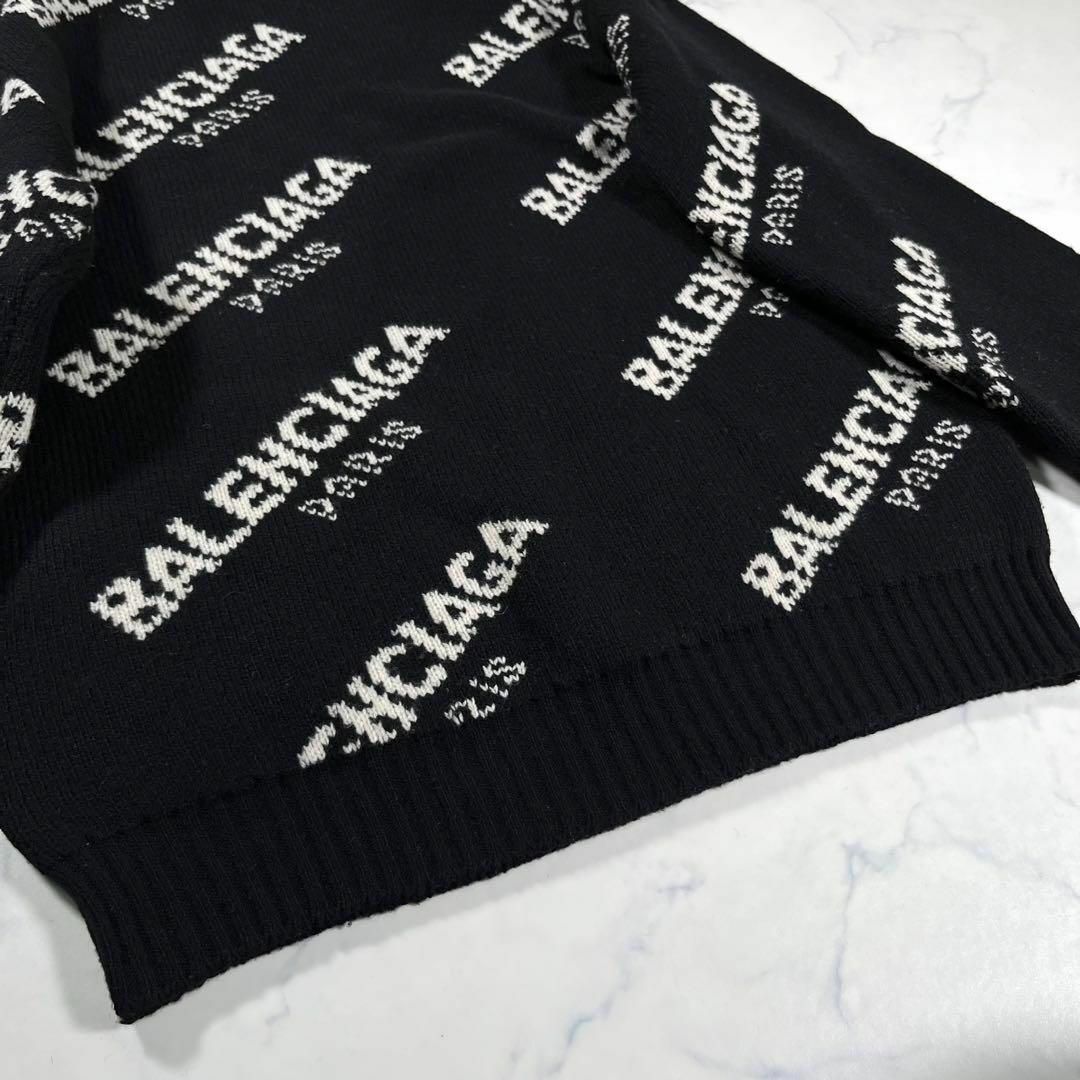 極美品】BALENCIAGA バレンシアガ ジャガードロゴニット セーター