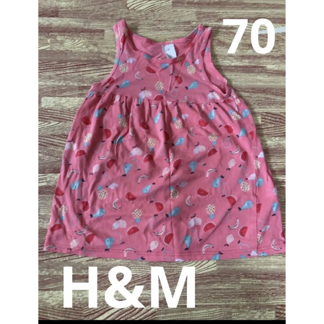 H&M(エイチアンドエム)のH&M ベビー服　ワンピース　女の子　70 キッズ/ベビー/マタニティのベビー服(~85cm)(ワンピース)の商品写真