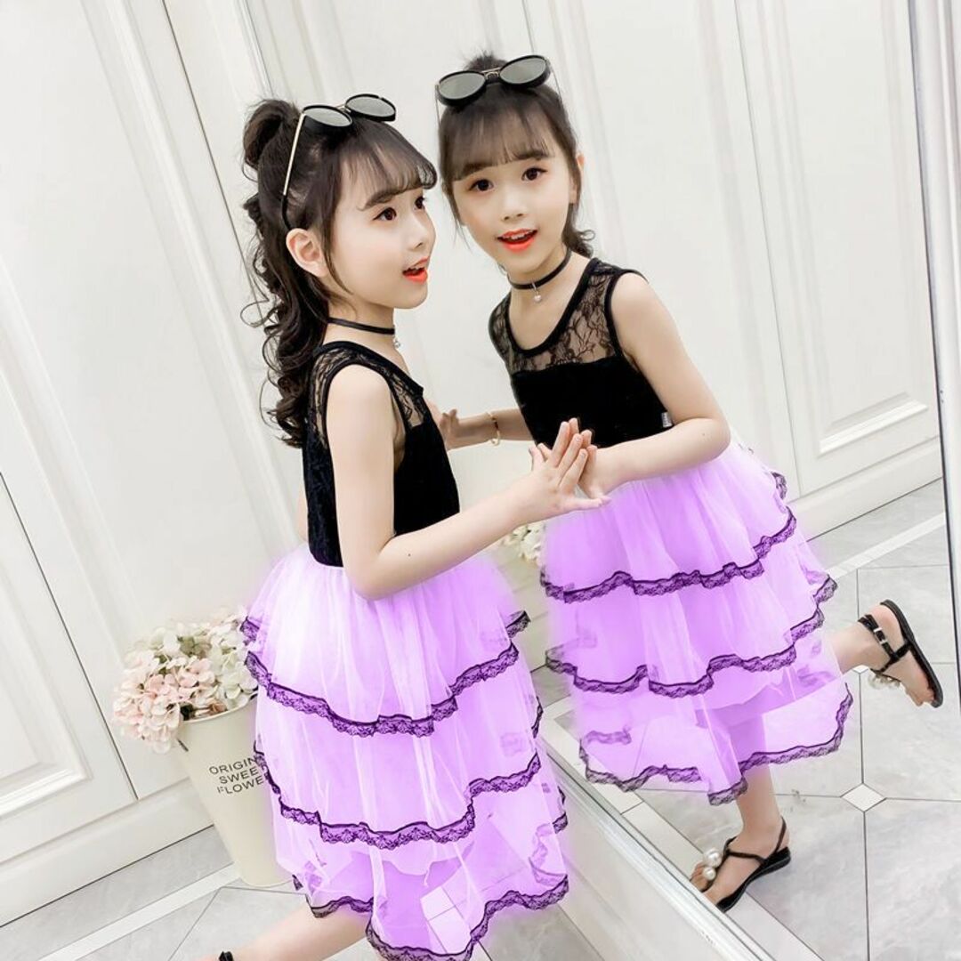 子供 ワンピース 夏用 130 キッズ/ベビー/マタニティのキッズ服女の子用(90cm~)(ワンピース)の商品写真