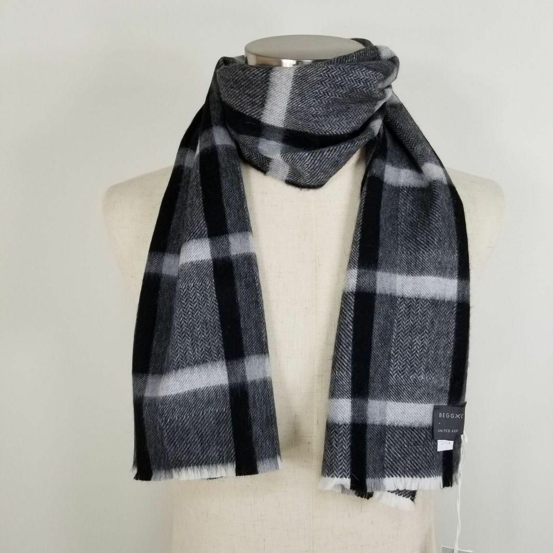 UNITED ARROWS 新品スコットランド製ベグアンドコーUA別注チェック柄ラムズウールアンゴラマフラーの通販 by きれいめファッション上質良品♪お洒落ブティックえころG|ユナイテッドアローズならラクマ