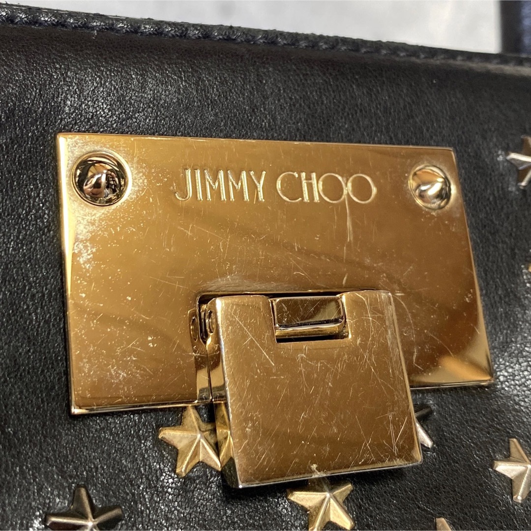 【良品】JIMMY CHOO RILEY BLACK 2WAY ハンドバッグ 6