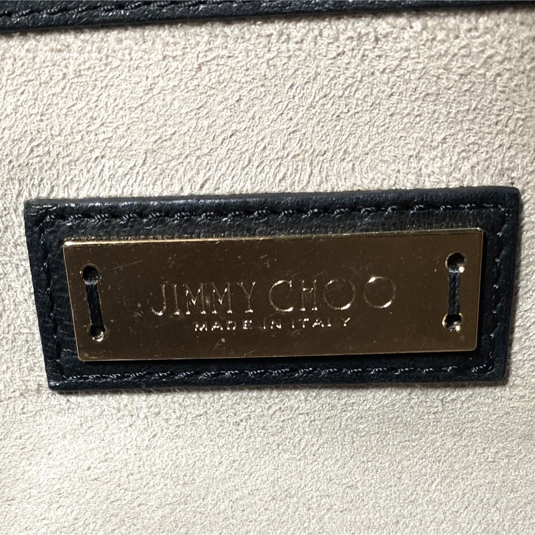 【良品】JIMMY CHOO RILEY BLACK 2WAY ハンドバッグ 9