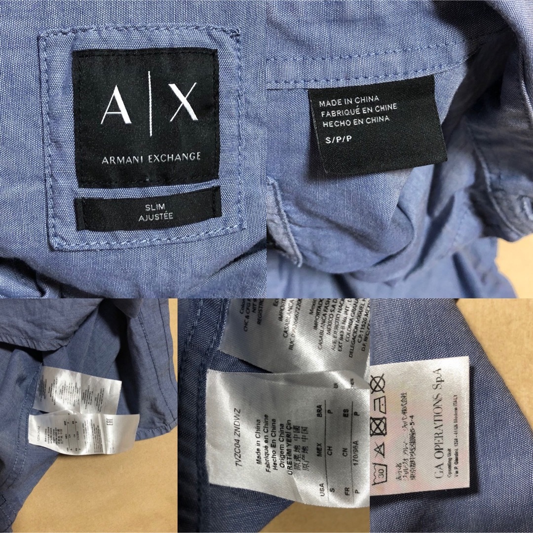 ARMANI EXCHANGE(アルマーニエクスチェンジ)のアルマーニ エクスチェンジ シャツ S 半袖 シャンブレー A/X メンズのトップス(シャツ)の商品写真