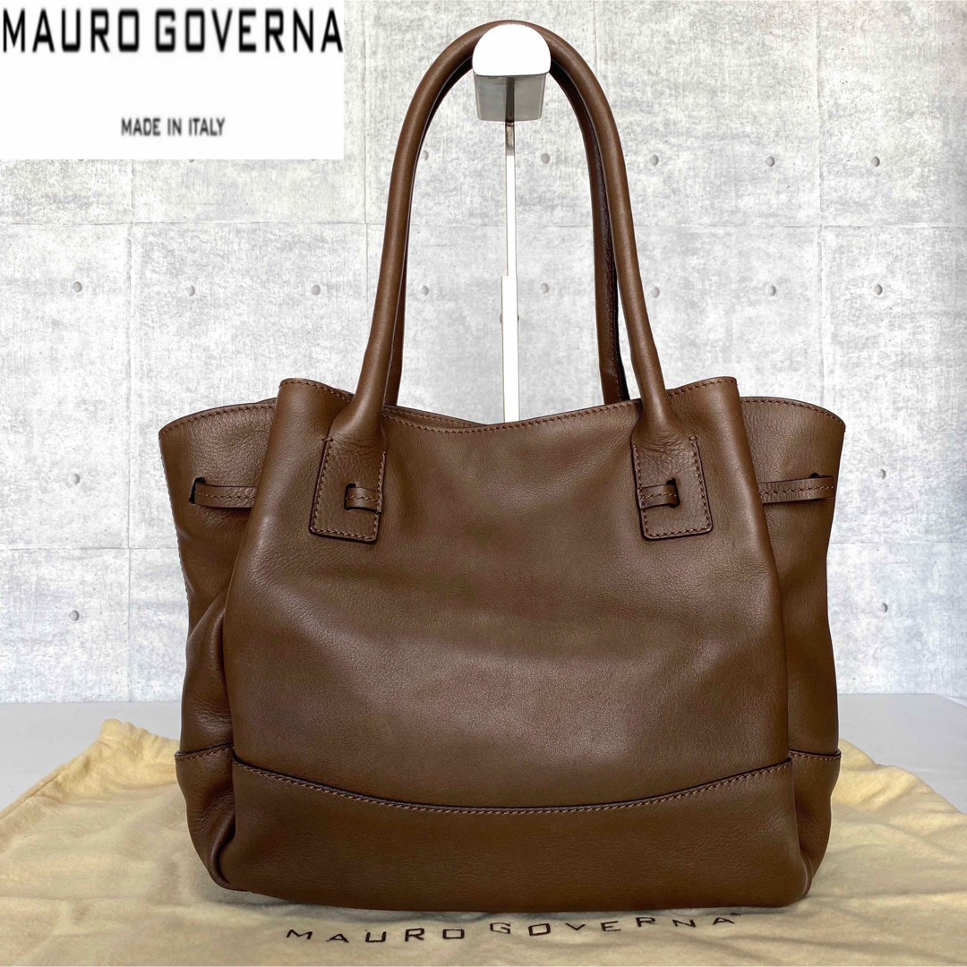 専用品 MAURO GOVERNA パイソン レザー シルバー金具 トートバッグ