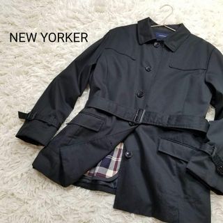 美品　NewYorker メンズ　トレンチコート　インナーベスト付き　S 黒