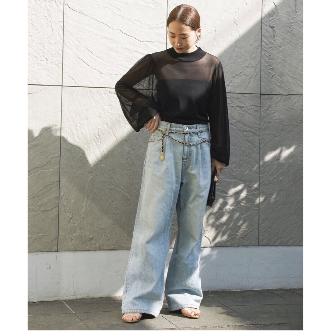 Deuxieme Classe Silk Sheer Puff Knit - カットソー(長袖/七分)