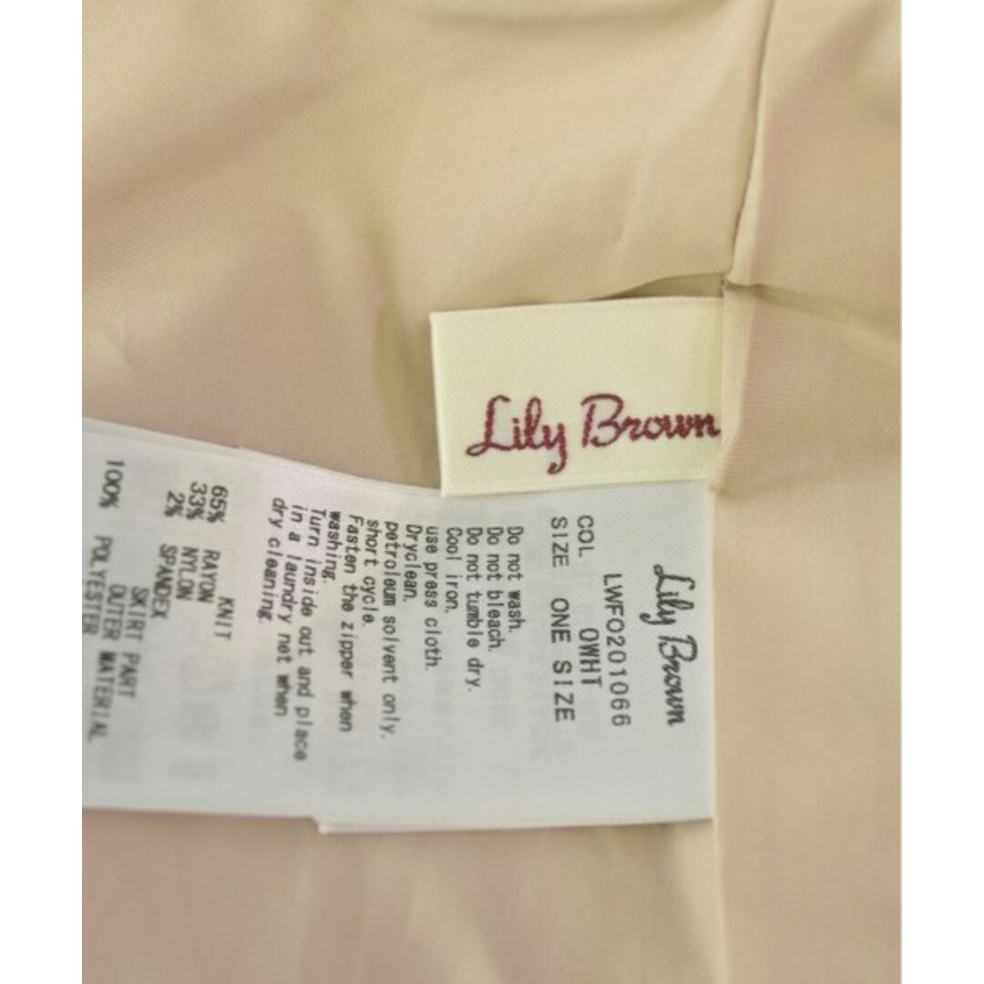 Lily Brown(リリーブラウン)のLILY BROWN リリーブラウン ワンピース ONE 白xベージュ 【古着】【中古】 レディースのワンピース(ひざ丈ワンピース)の商品写真