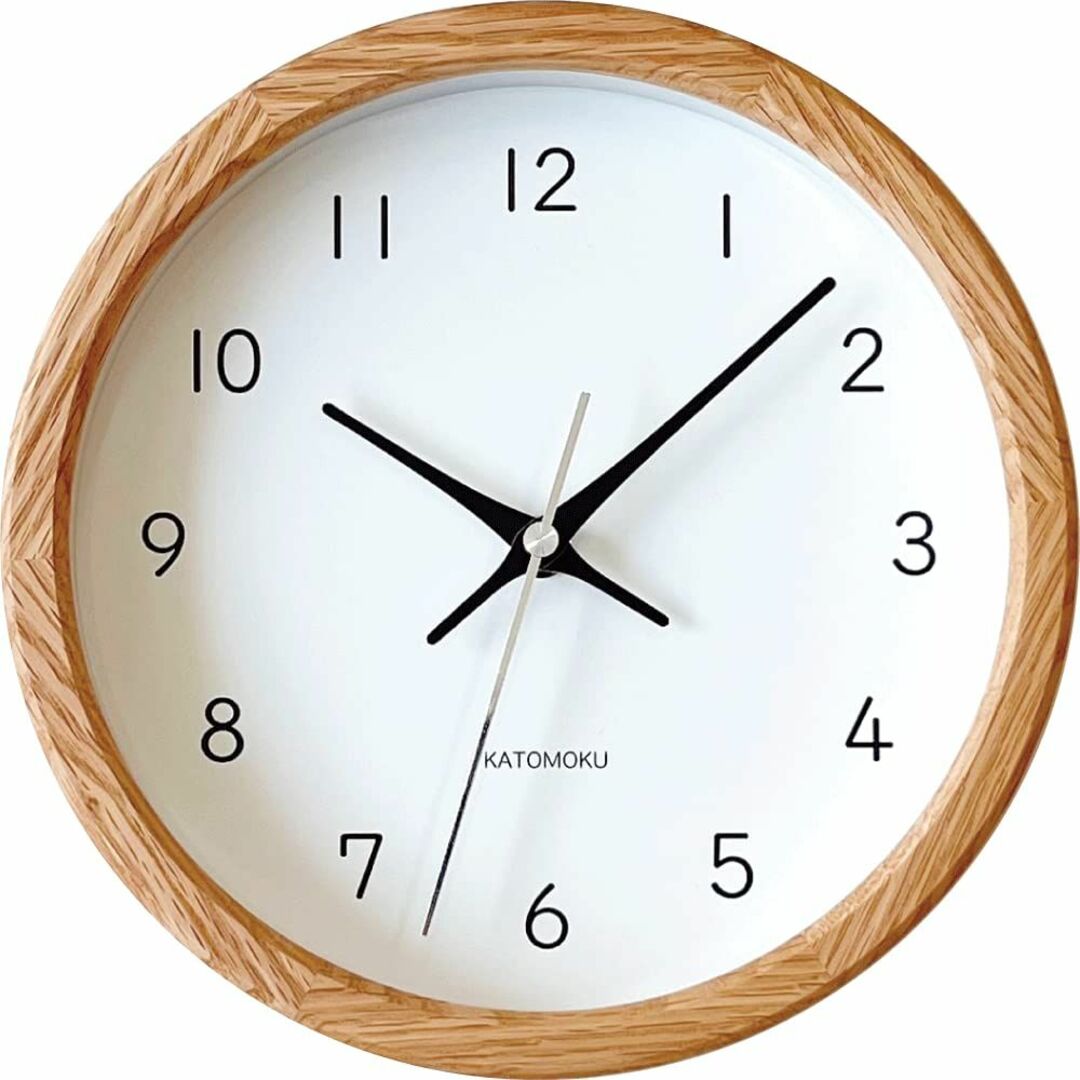 【数量限定】KATOMOKU Muku Clock 19 オーク 電波時計 連続
