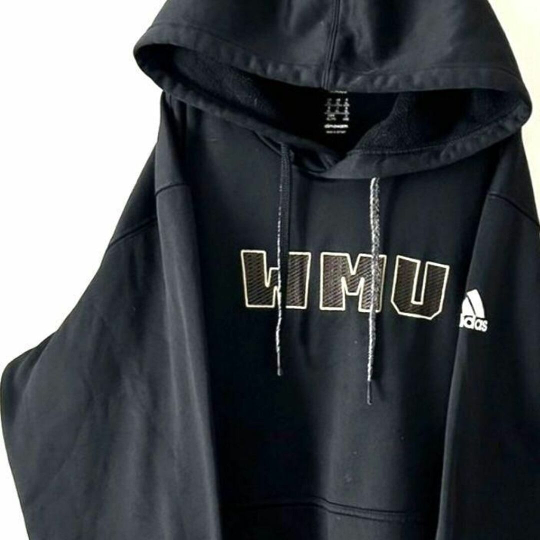 adidas - アディダスadidas WMU刺繍 パーカー XL ブラック古着の通販