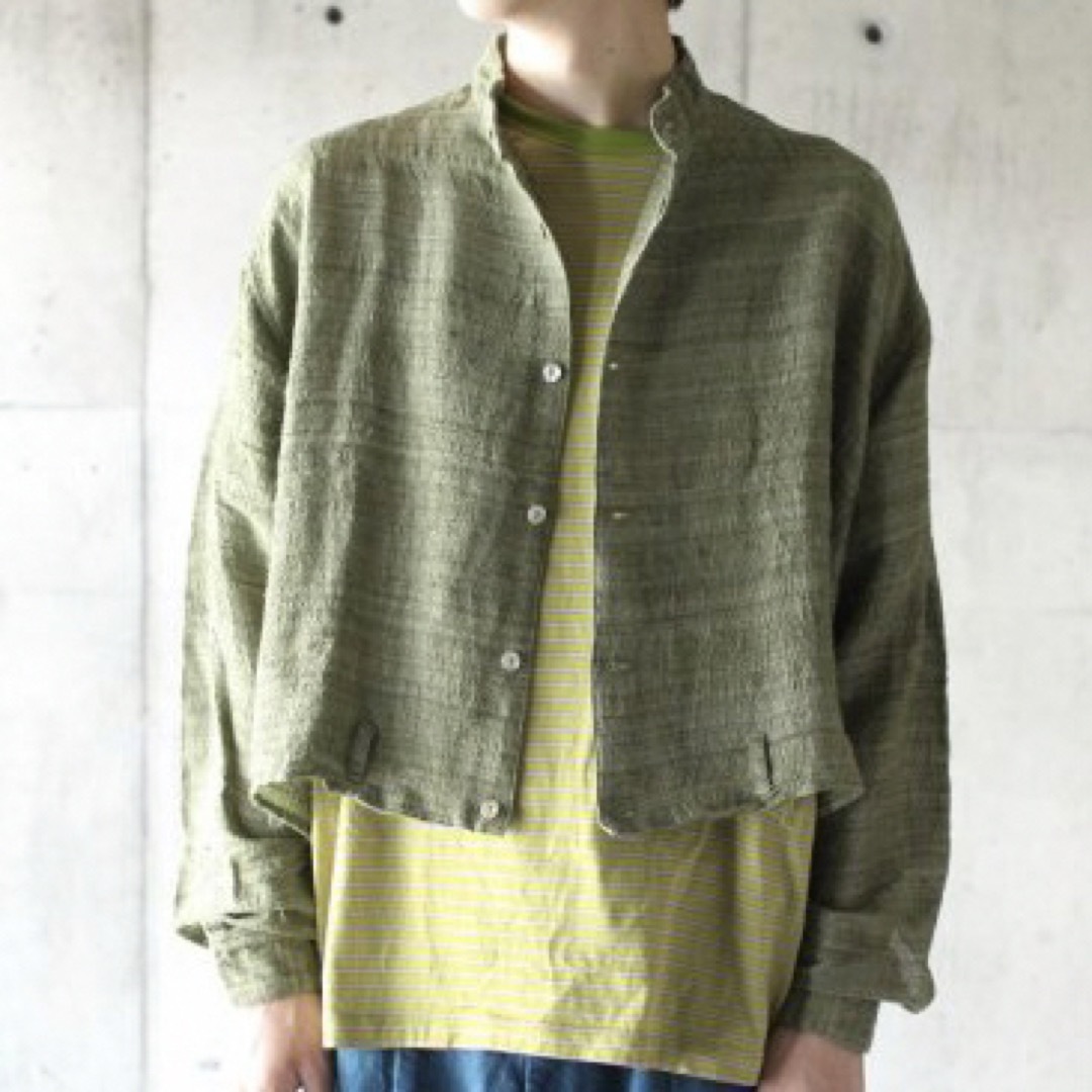 ZED Cropped Silk Shirts w belt loop USA製