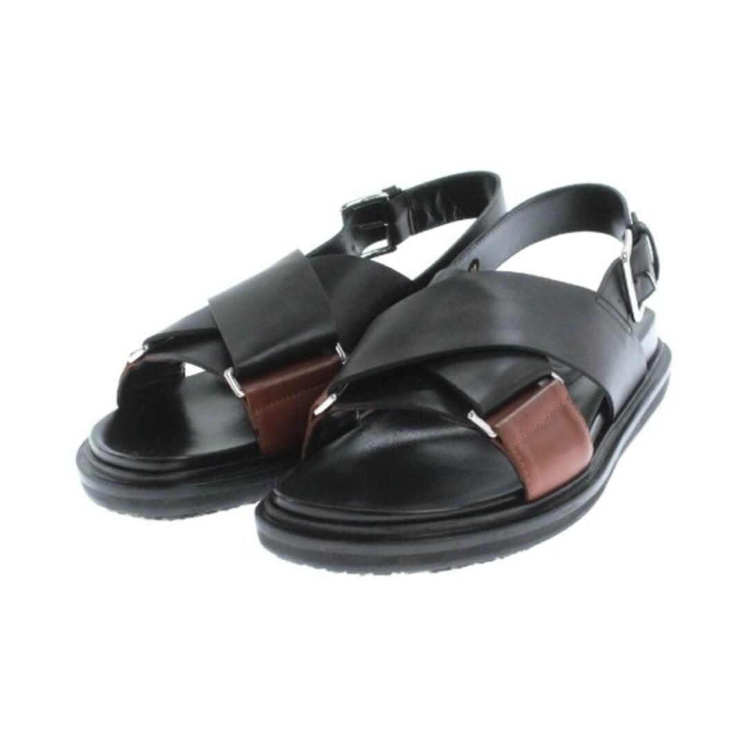 MARNI マルニ サンダル EU38(24.5cm位) 黒x茶 【古着】-