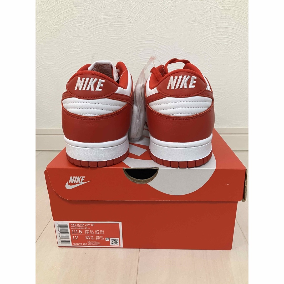 NIKE - Nike Dunk Low White and University Redの通販 by Panda's