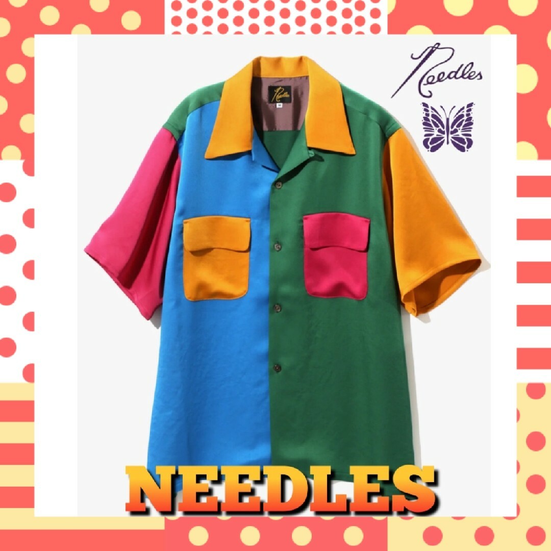 NEEDLES S/S CLASSIC SHIRT-POLY SATEEN