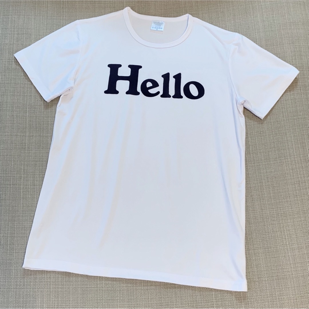 MADISONBLUE(マディソンブルー)のインポート ロゴ Tシャツ HELLO ハロー レディース 白 ホワイト レディースのトップス(Tシャツ(半袖/袖なし))の商品写真