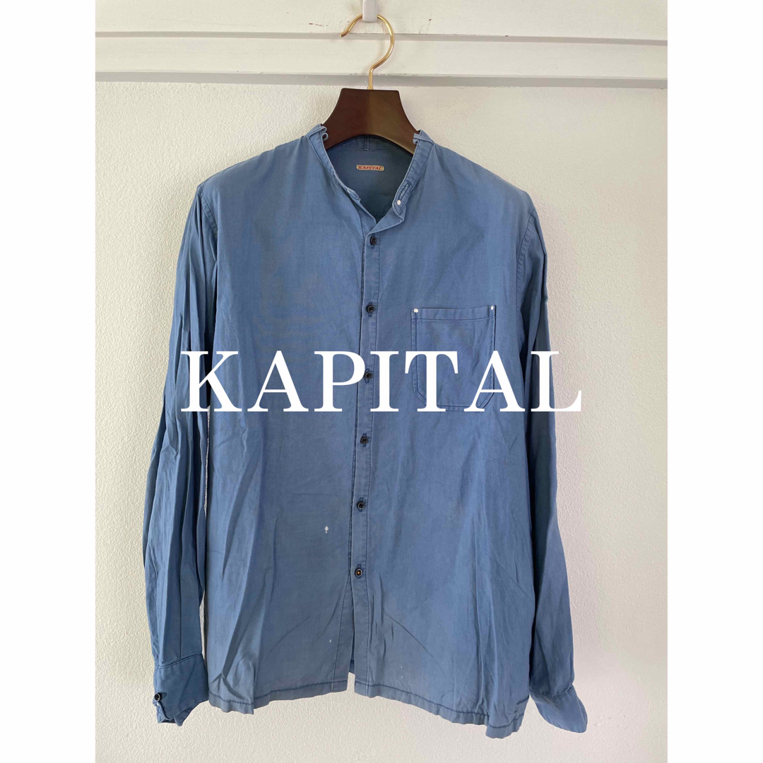 Kapital キャピタル　長袖シャツ　ワークシャツ　バンドカラーシャツ | フリマアプリ ラクマ
