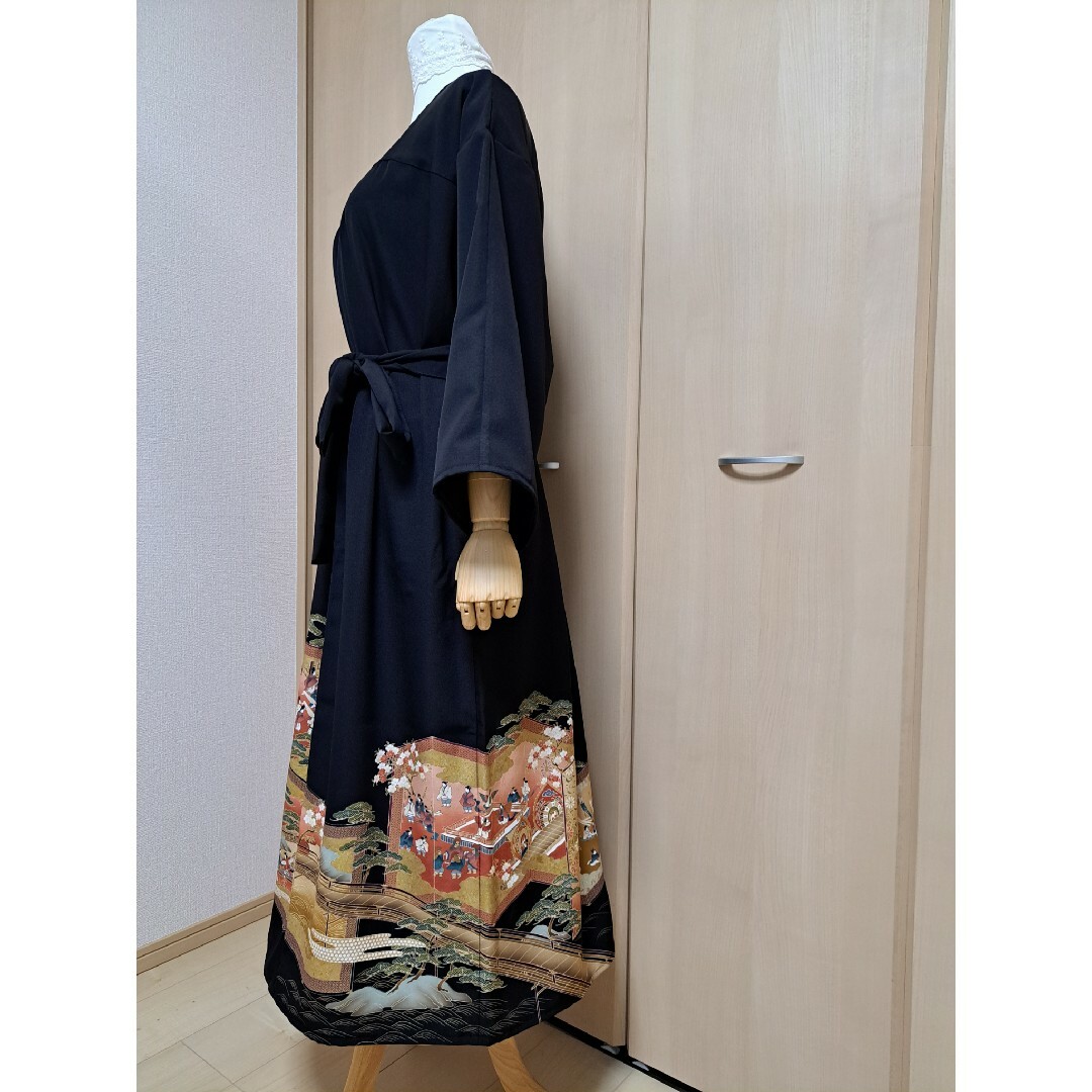 留袖リメイクワンピース 上品 【M~6Lサイズ向け】113