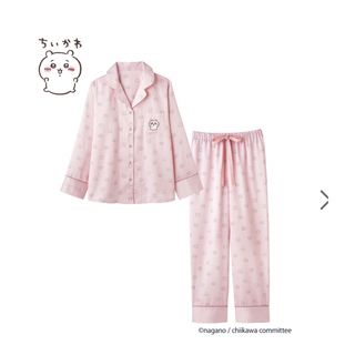 ピーチジョン(PEACH JOHN)の未使用 ピーチジョン PJ ちいかわ 裏起毛サテンシャツパジャマ(パジャマ)