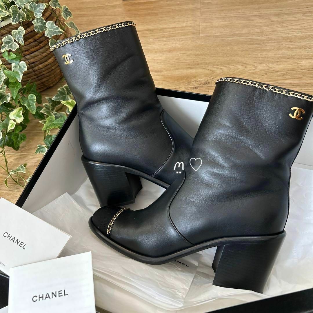 CHANEL シャネル ハラコ ブーツ 38 ココマーク - ブーツ