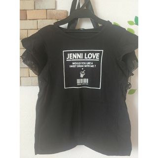 ジェニィラブ(JENNI love)のjenny love    ⭐美品⭐　黒袖フリルティーシャツ　160センチ(Tシャツ/カットソー)