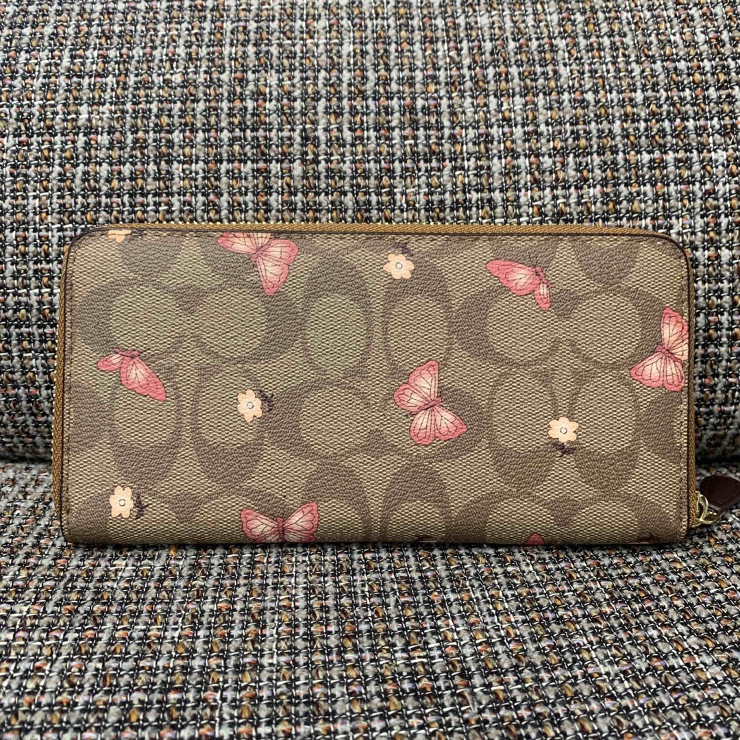 COACH コーチ 長財布 蝶々 シグネチャー