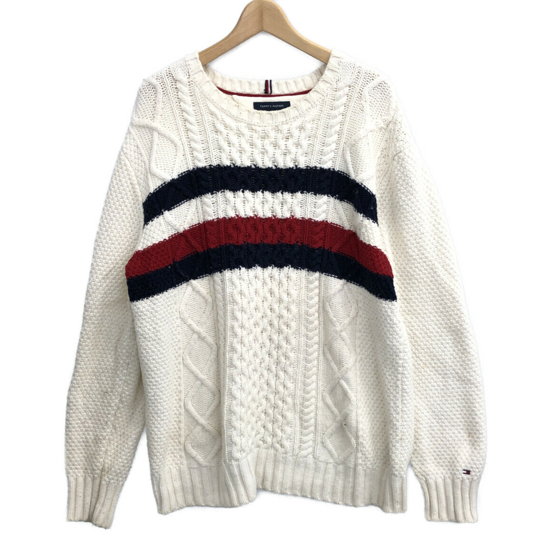 TOMMY HILFIGER☆ケーブルニット セーター☆XLサイズ☆m140-