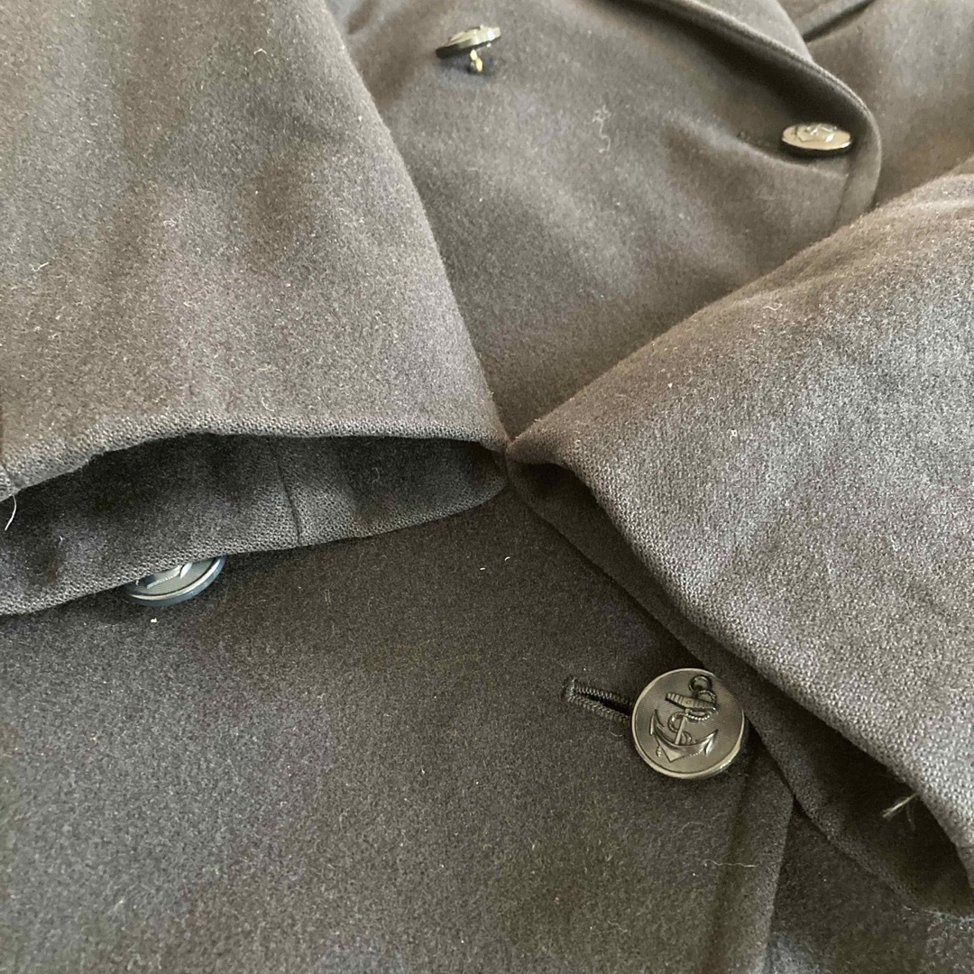 BURBERRY(バーバリー)のバーバリーズ　Burberry's ウール　コート　ネイビー　グリーン　チェック レディースのジャケット/アウター(ピーコート)の商品写真