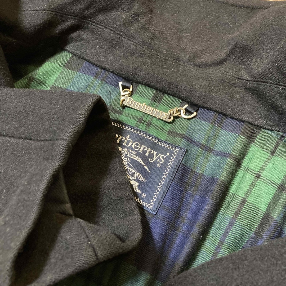 BURBERRY(バーバリー)のバーバリーズ　Burberry's ウール　コート　ネイビー　グリーン　チェック レディースのジャケット/アウター(ピーコート)の商品写真