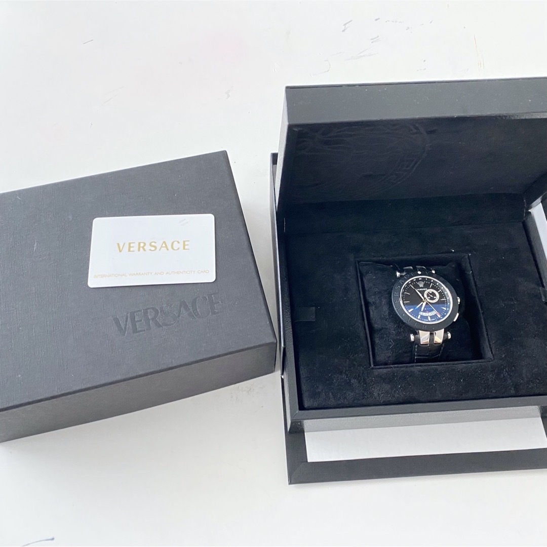 美品 ヴェルサーチ Versace メンズ腕時計 稼働品 GMT アラーム | www