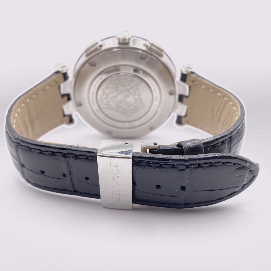 美品　ヴェルサーチ　Versace メンズ腕時計　稼働品　GMT アラーム