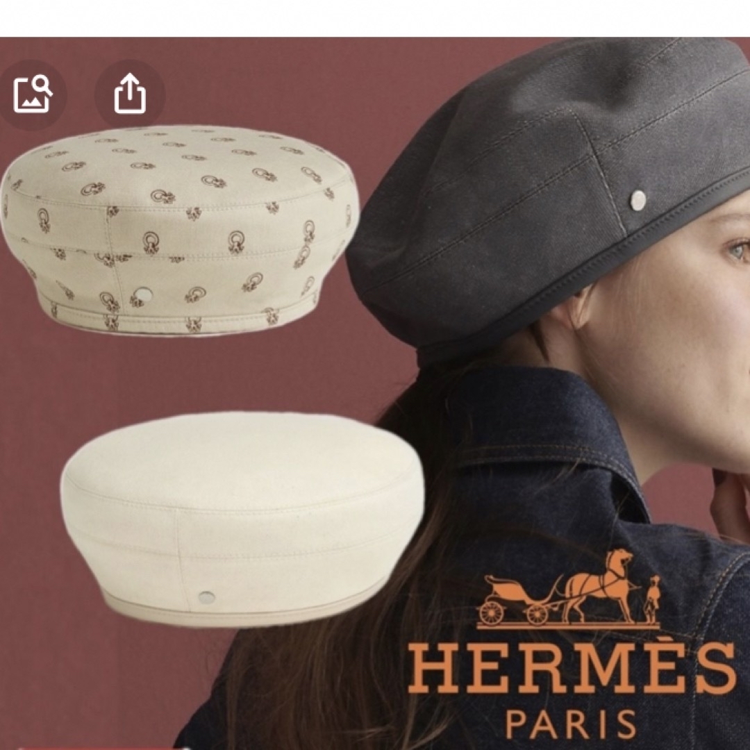 Hermes(エルメス)のエルメス　ベレー帽 レディースの帽子(ハンチング/ベレー帽)の商品写真