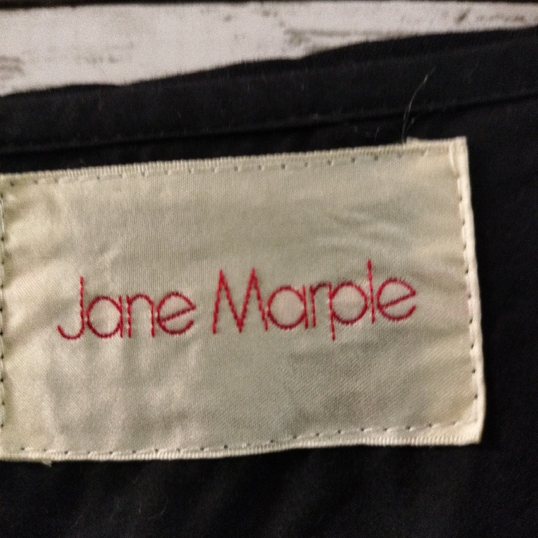 JaneMarple(ジェーンマープル)のジェーンマープル ★ワンピース　黒　膝下　M～Lセーラー襟　リボン　ミモレ丈 レディースのワンピース(ロングワンピース/マキシワンピース)の商品写真