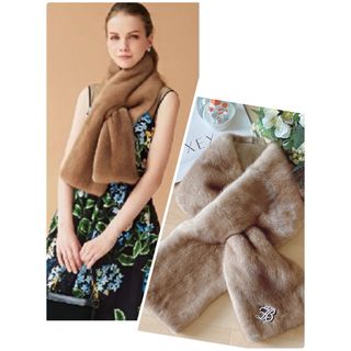 極美品!FOXEY 現行品ミンクマフラー Rene foxey フォクシー