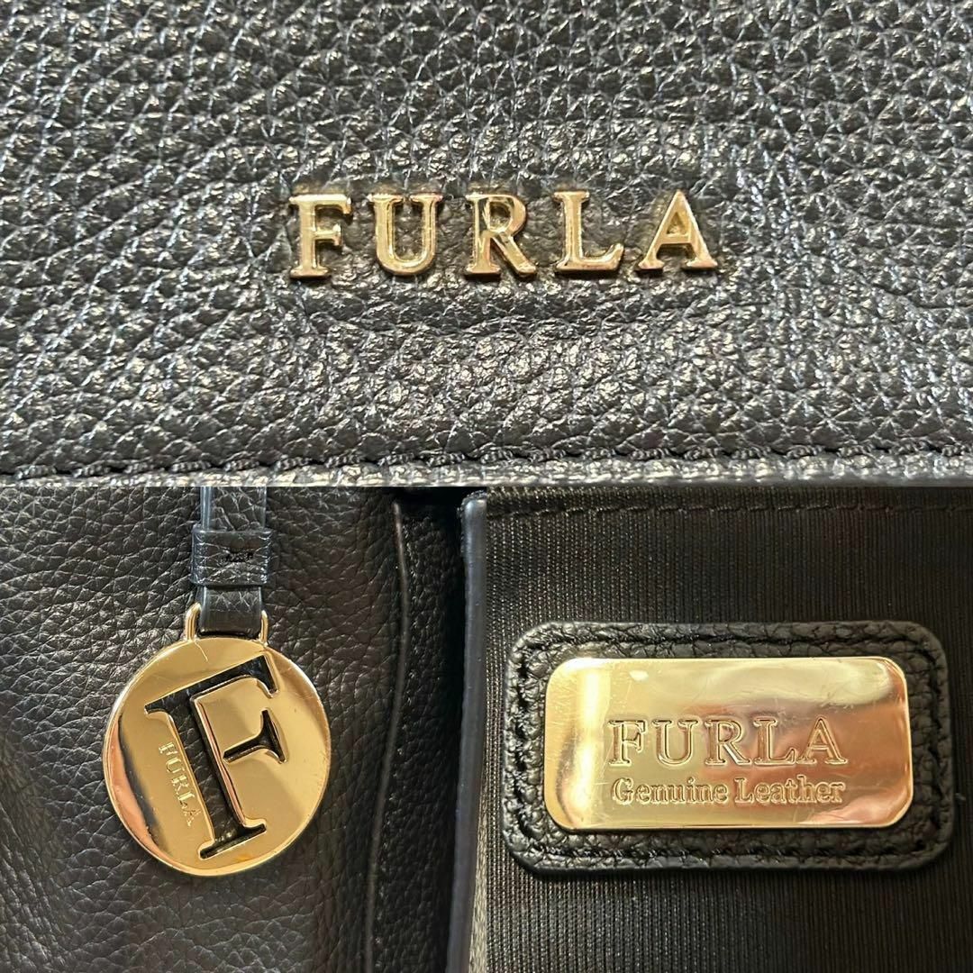 Furla - 【極美品】フルラ リュックサック 黒 レザー 肩掛けの通販 by ...