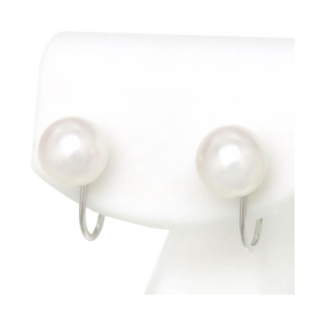 ミキモト アコヤ パール イヤリング K18 (K18WG) レディース MIKIMOTO [美品]  【ジュエリー】イヤリング