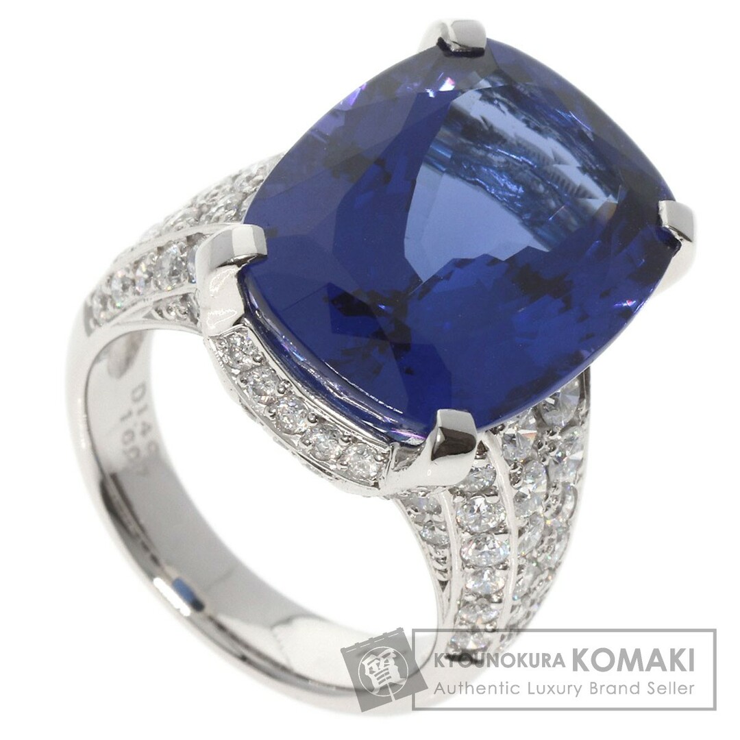 pt900 タンザナイト0.62ct ダイヤ0.1ct リング - www