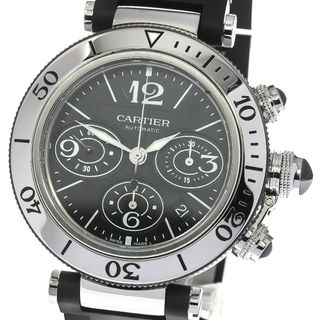 電池交換済 Cartier カルティエ パシャ シータイマー レディ 33mm W3140002 デイト シルバー SS ステンレス レディース クォーツ【6ヶ月保証】【腕時計】