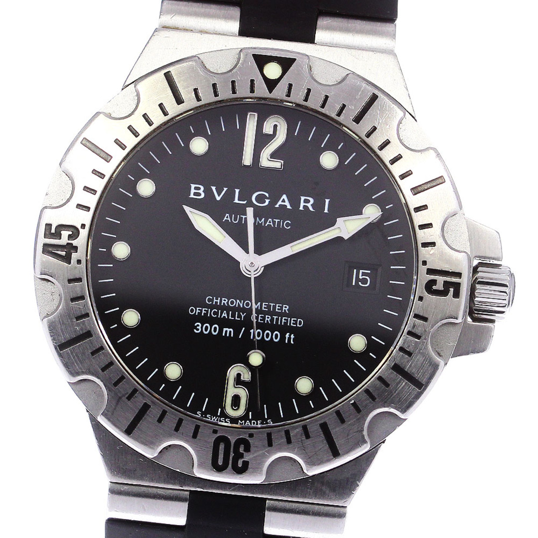 ベルト訳あり ブルガリ BVLGARI SD40S ディアゴノ スクーバ デイト 自動巻き メンズ _770656