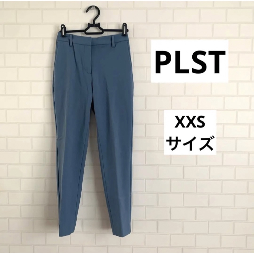 良品　PLST　プラステ　パンツスーツ　セットアップ　ブルー　青　M